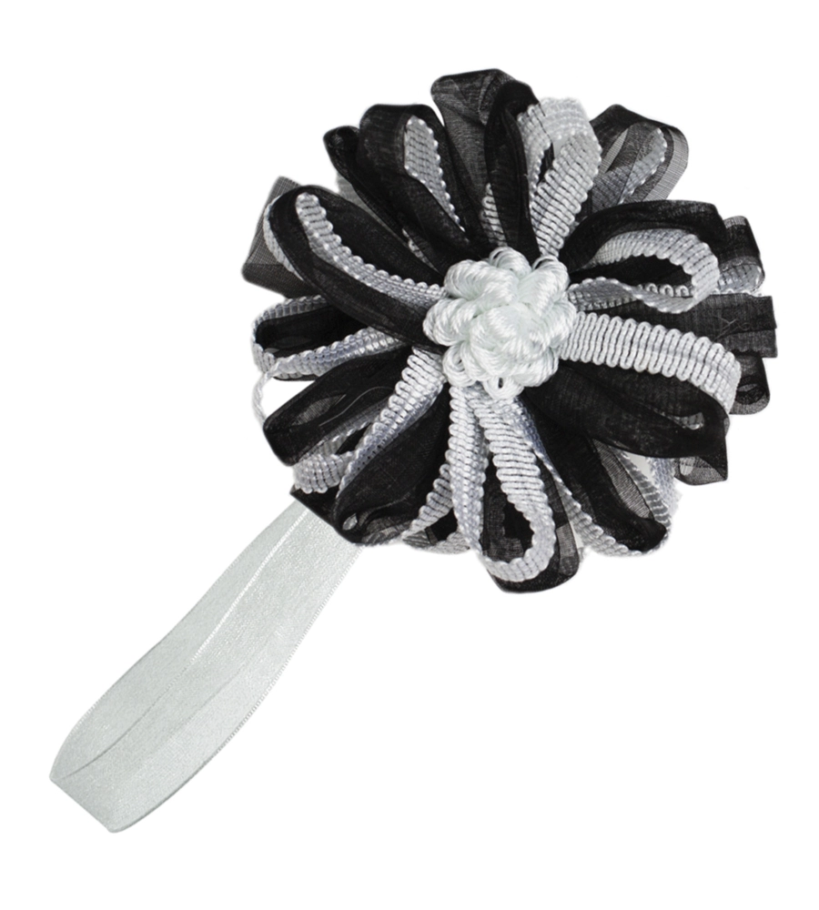 CALAMITA FIORE ORGANZA E NASTRO