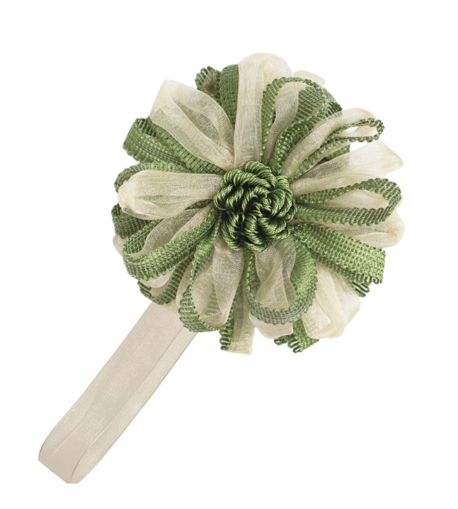 CALAMITA FIORE ORGANZA E NASTRO