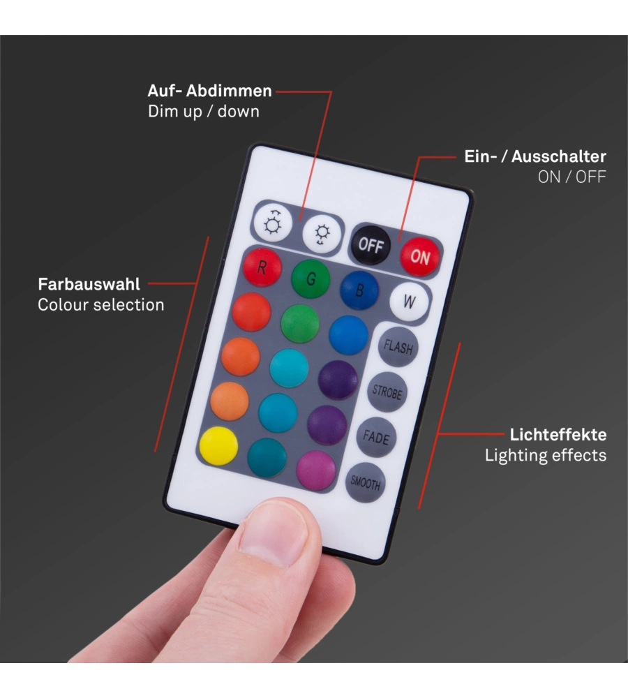 STRISCIA LED 3 MT CON TELECOMANDO, 12W