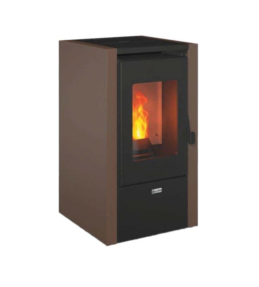 STUFA A PELLET CANADIAN STOVE "NEVADA 7" RUGGINE 6,2 KW.