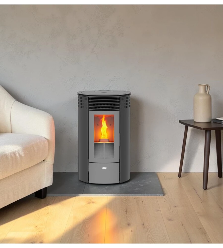 Stufa a pellet Canadian Stove "Columbia 8" grigio 6,3 kW