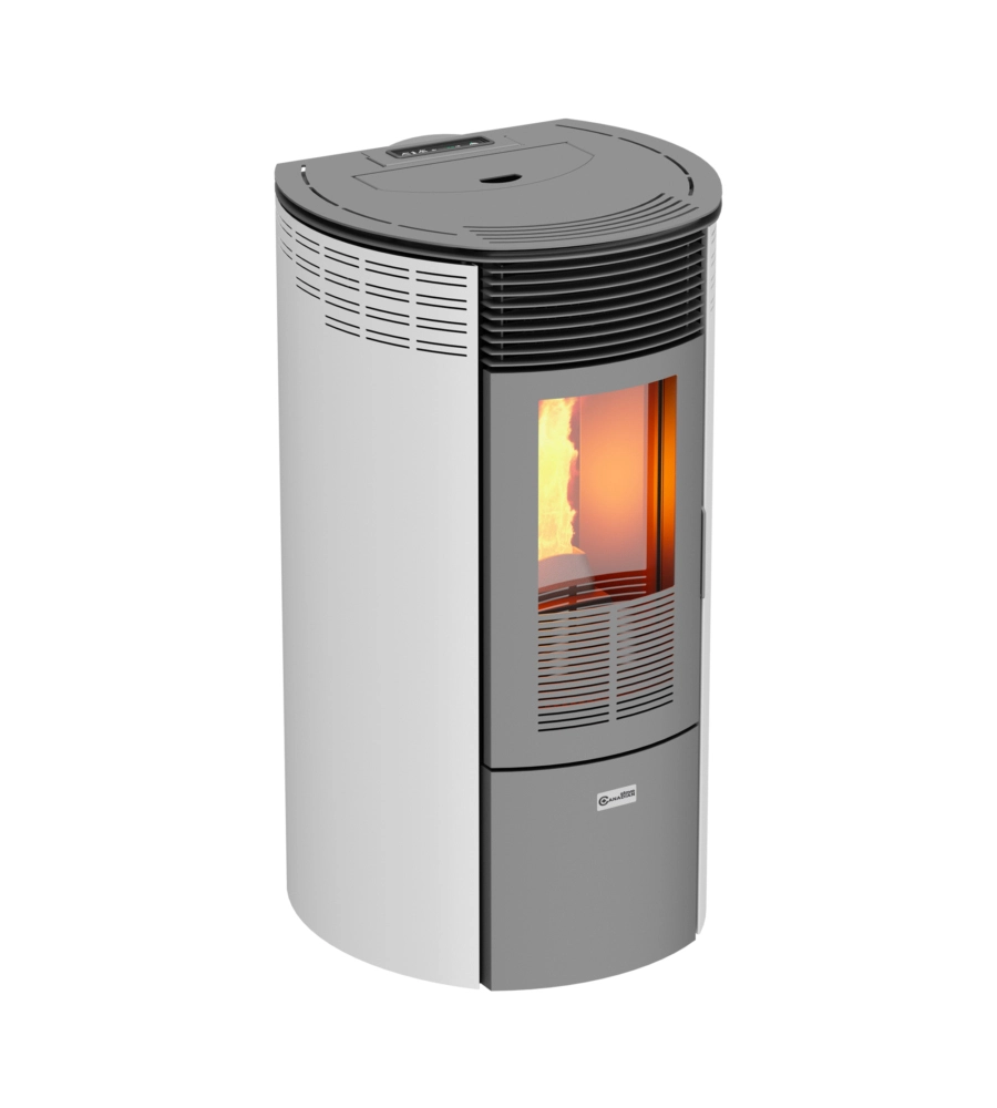 STUFA A PELLET CANADIAN STOVE "COLUMBIA 12" BIANCO 8,7 KW