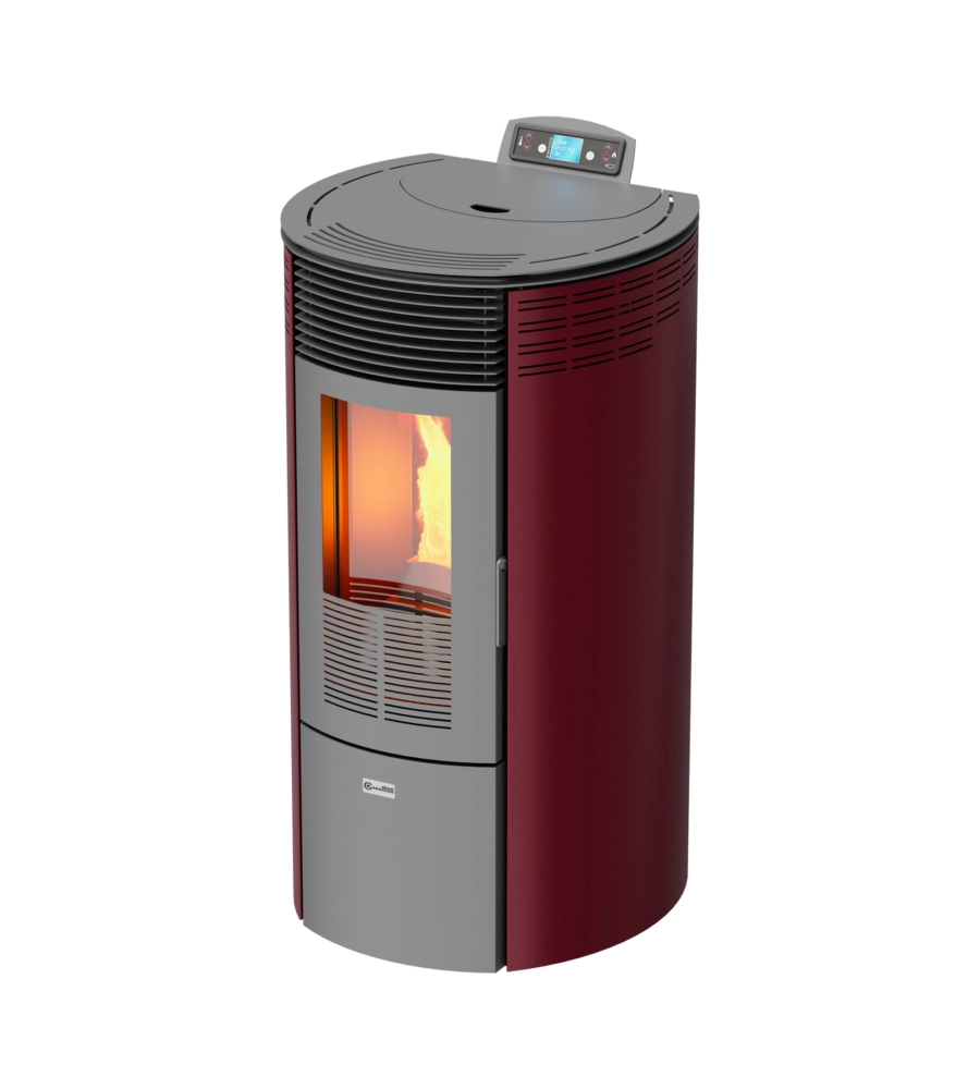 STUFA A PELLET CANALIZZATA CANADIAN STOVE "COLUMBIA 12C" BORDEAUX 8,7 KW
