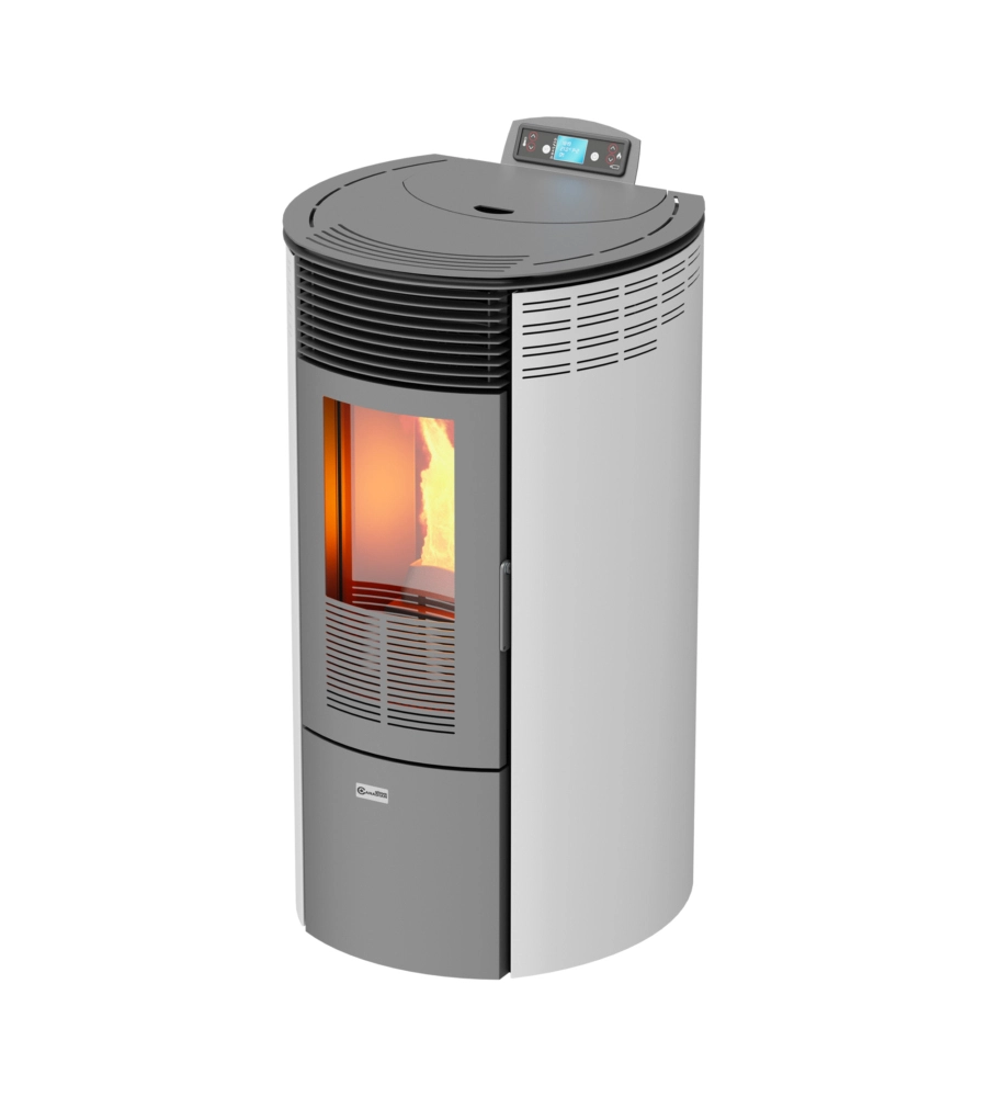 STUFA A PELLET CANALIZZATA CANADIAN STOVE "COLUMBIA 12C" BIANCO 8,7 KW