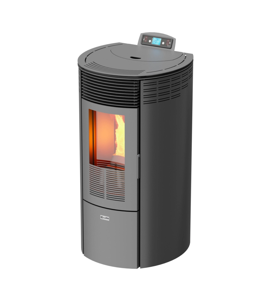 STUFA A PELLET CANALIZZATA CANADIAN STOVE "COLUMBIA 12C" GRIGIO 8,7 KW