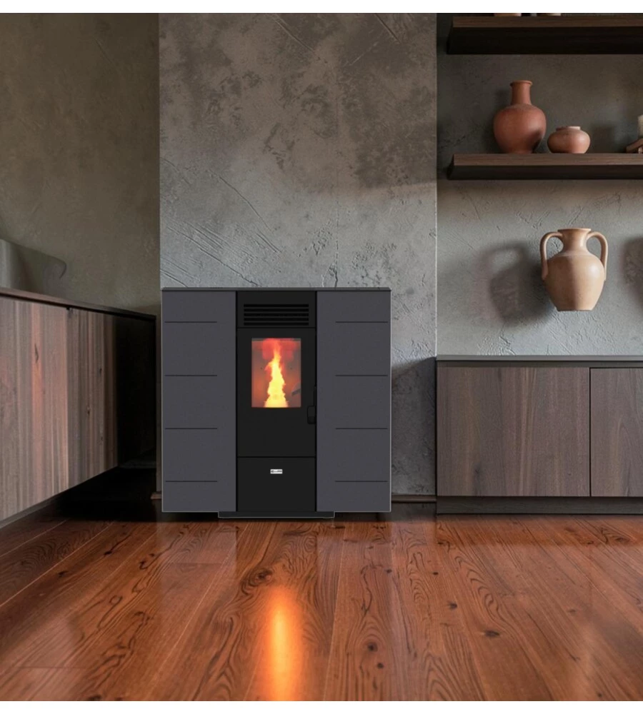 Stufa a pellet Canadian Stove "Slim 6" grigio 6,14 kW