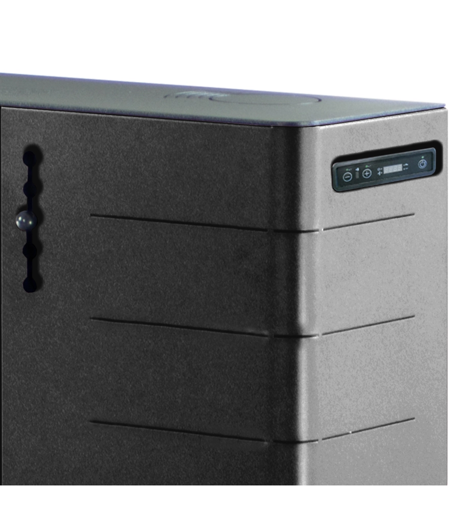 STUFA A PELLET SLIM CANALIZZATA CANADIAN STOVE "SLIM 8C" GRIGIO PUNTINATO 7,48 KW