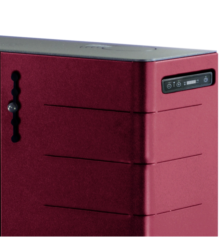 STUFA A PELLET SLIM CANALIZZATA CANADIAN STOVE "SLIM 10C" BORDEAUX 9,01 KW