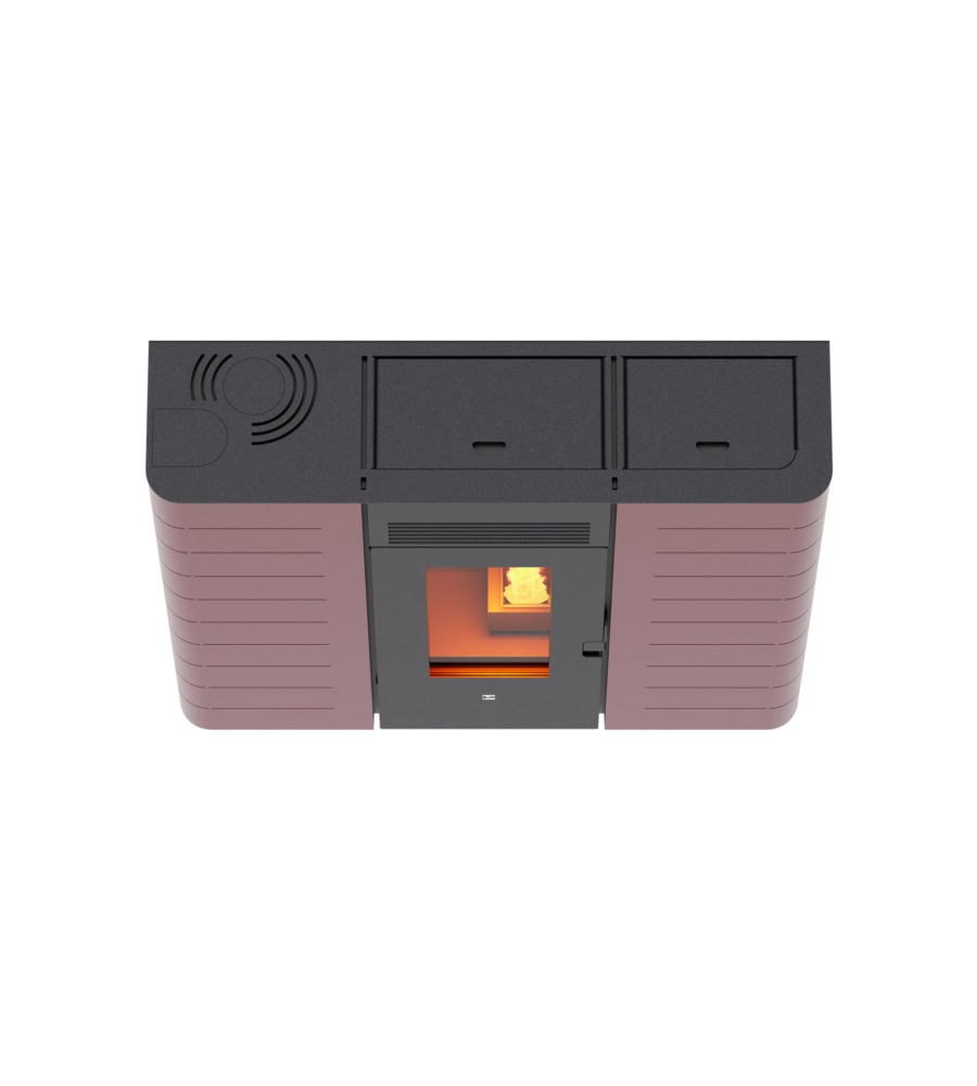 STUFA A PELLET SLIM CANALIZZATA CANADIAN STOVE "SLIM 12C" BORDEAUX 11,14 KW