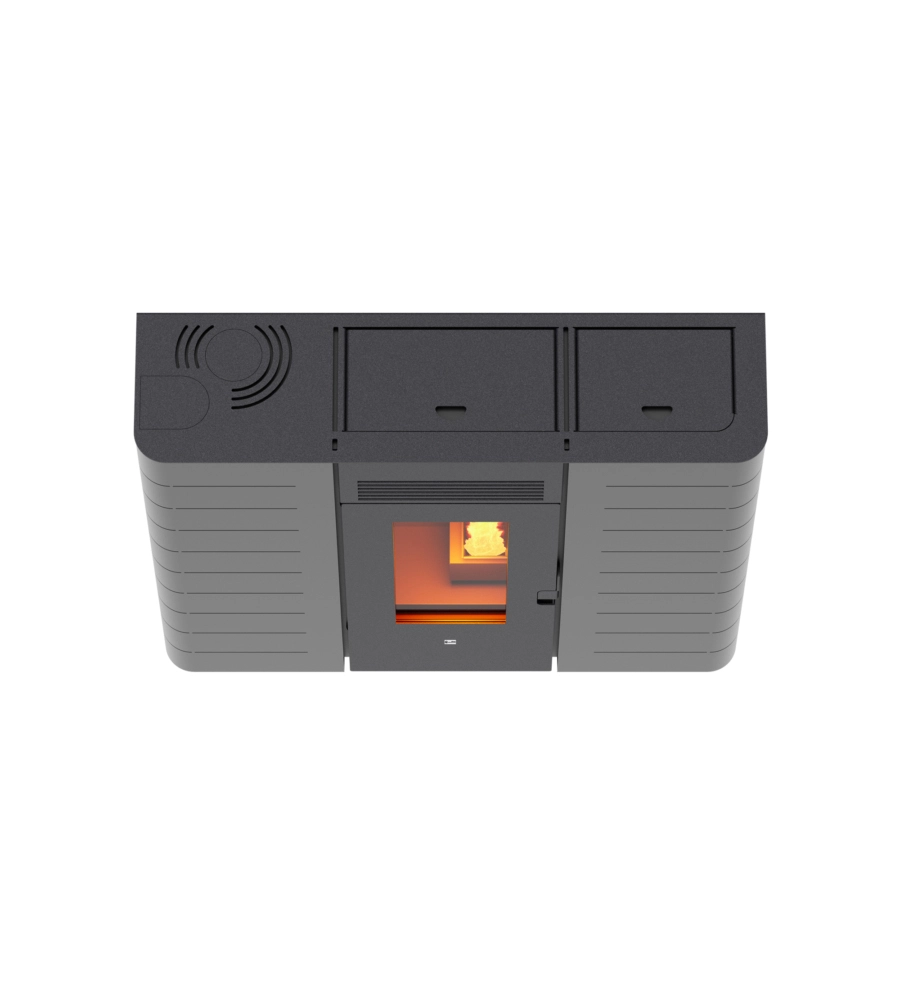 STUFA A PELLET SLIM CANALIZZATA CANADIAN STOVE "SLIM 12C" NERO 11,14 KW