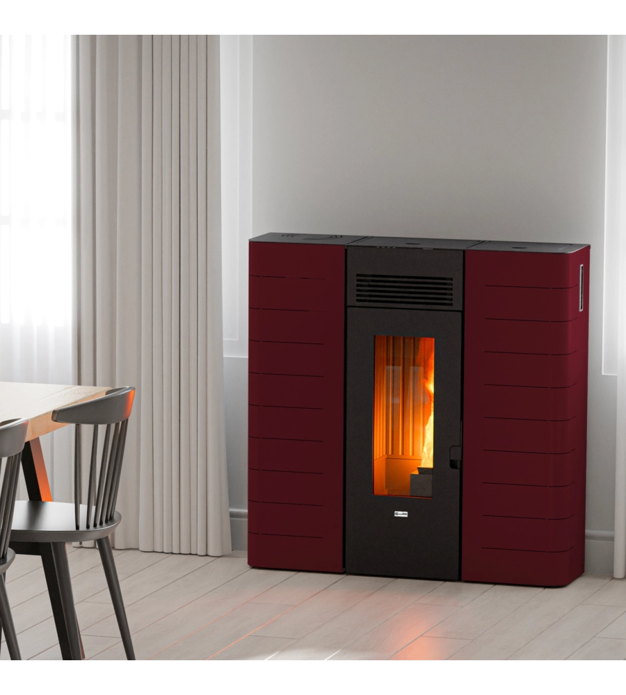 TERMOSTUFA A PELLET SLIM CANADIAN STOVE "SLIM 16" BORDEAUX 15 KW