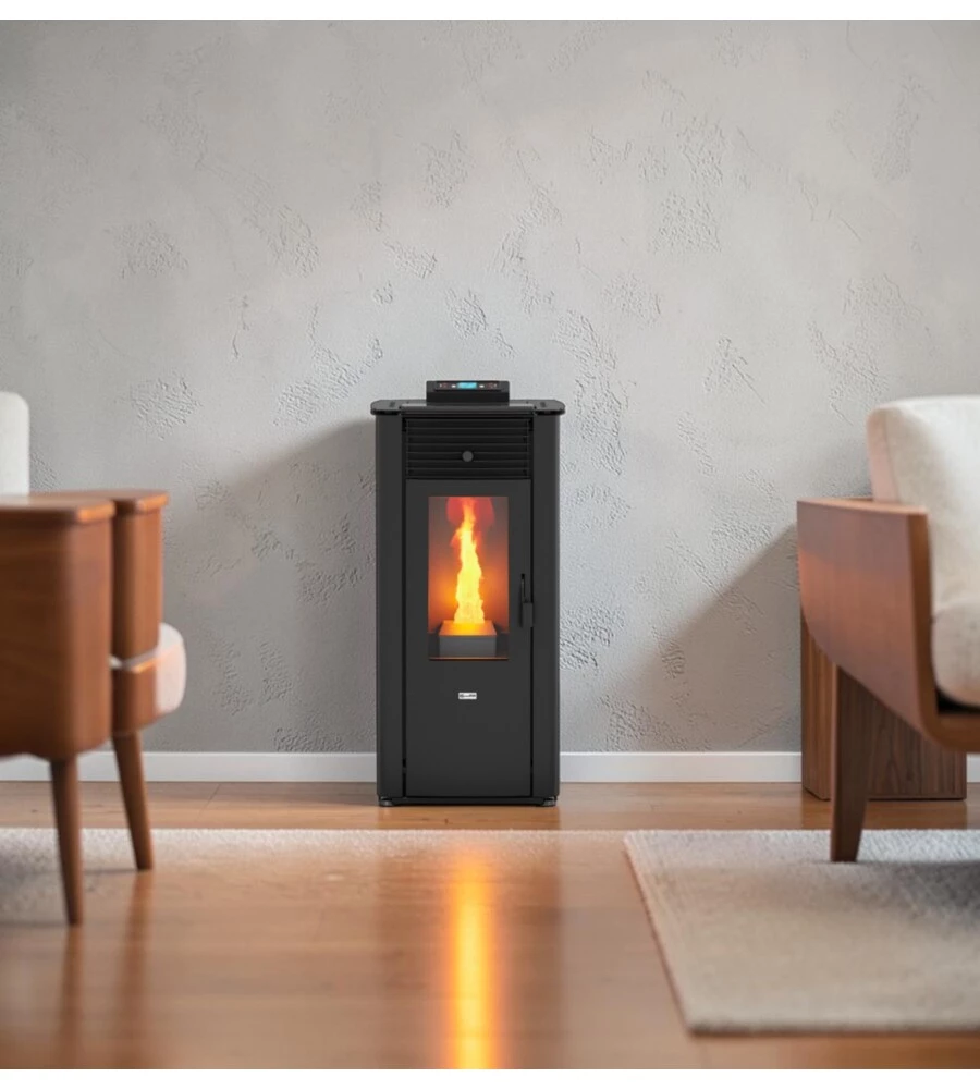 Termostufa a pellet Canadian Stove "Idro 14" grigio puntinato 13,8 kW