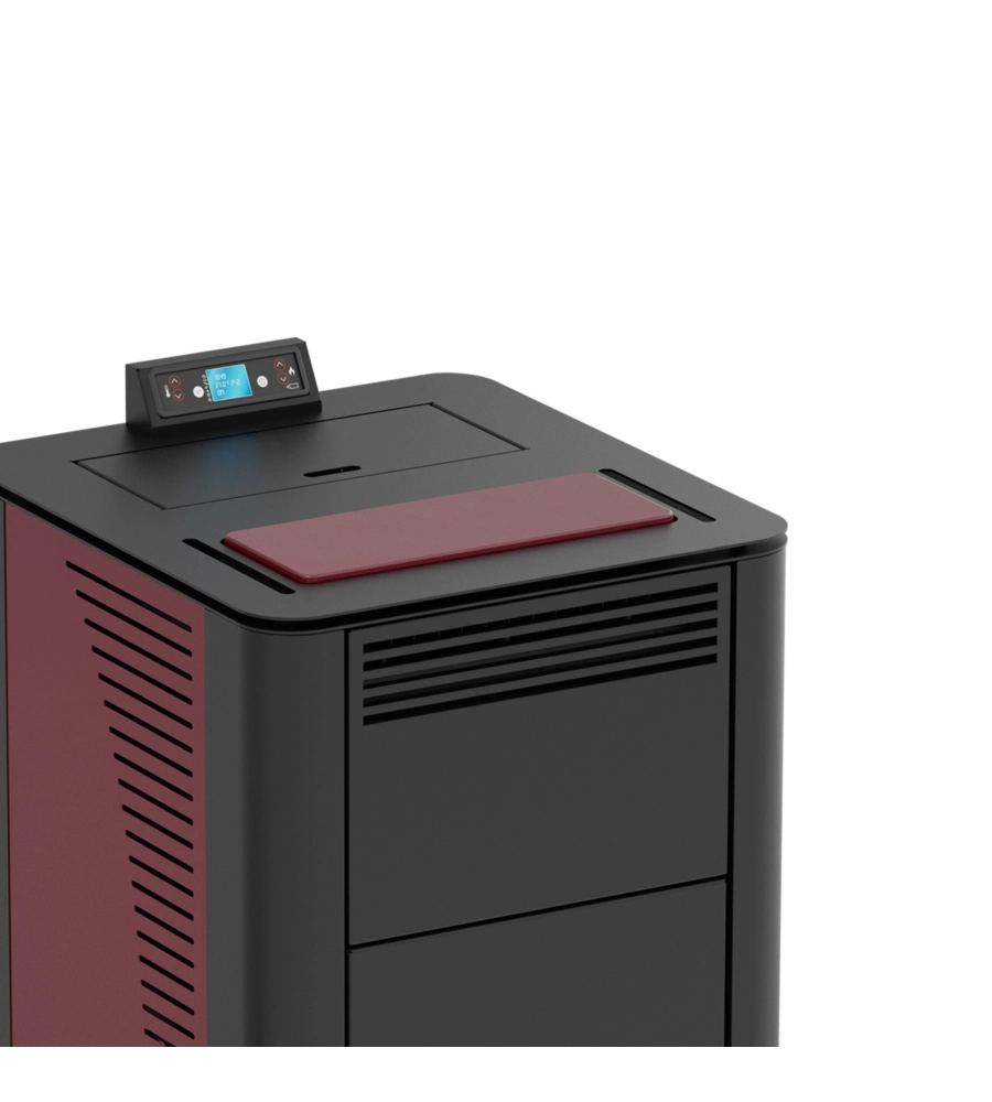 TERMOSTUFA A PELLET CANADIAN STOVE "IDRO CERAMIC 17" BORDEAUX 17 KW