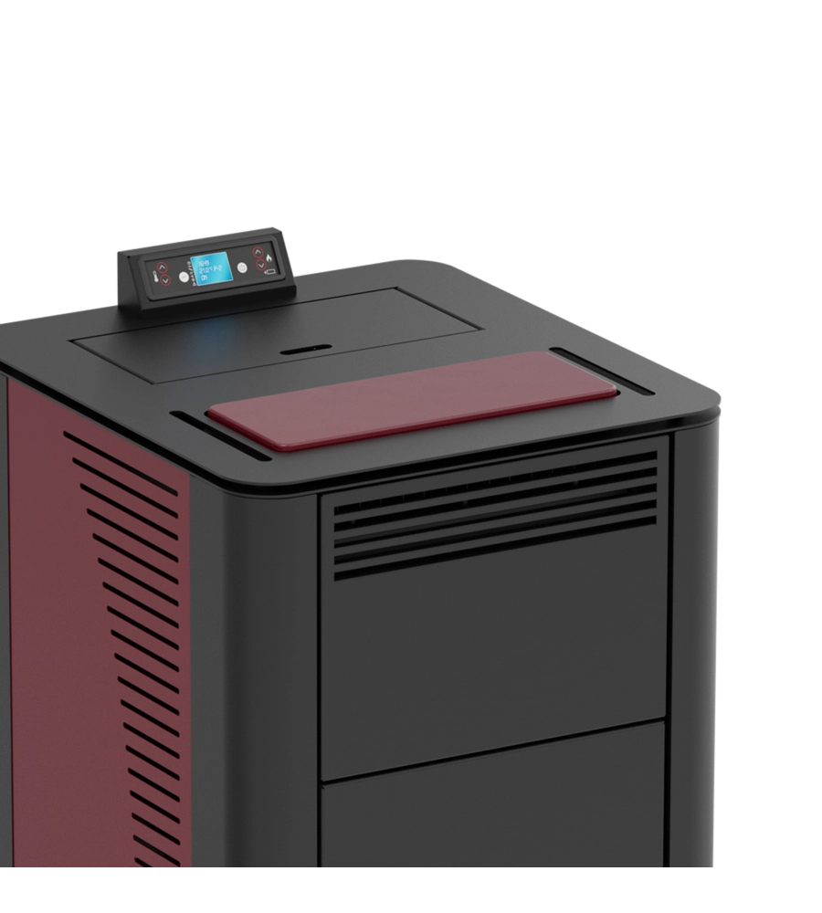 TERMOSTUFA A PELLET CANADIAN STOVE "IDRO CERAMIC 24" BORDEAUX 21,8 KW