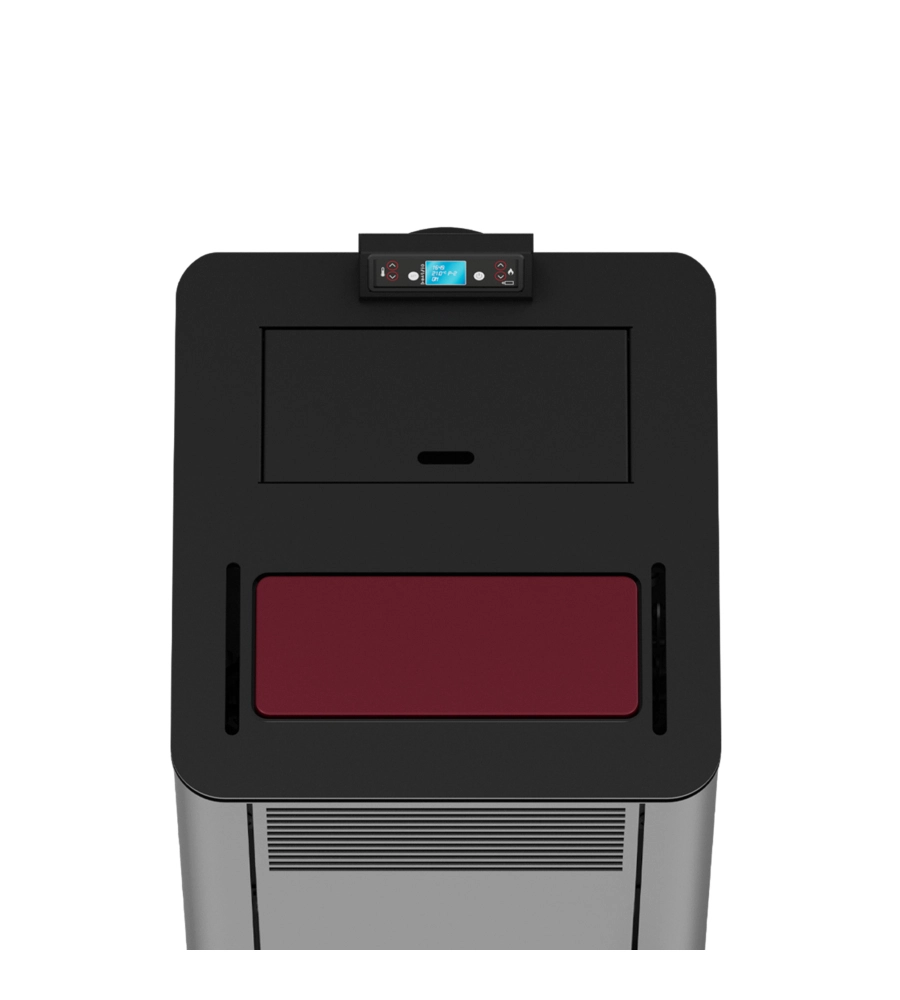 TERMOSTUFA A PELLET CANADIAN STOVE "IDRO CERAMIC 28" BORDEAUX 25,8 KW