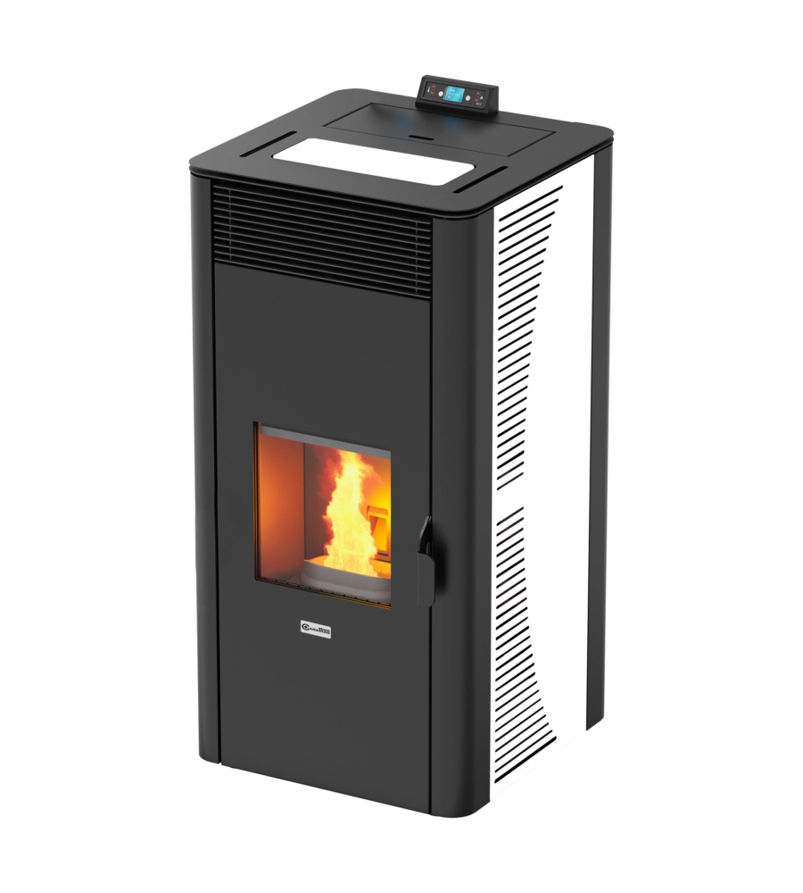 TERMOSTUFA A PELLET CANADIAN STOVE "IDRO CERAMIC 32" BIANCO 30,4 KW