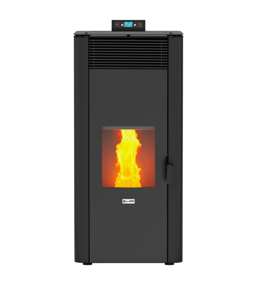TERMOSTUFA A PELLET CANADIAN STOVE "IDRO CERAMIC 32" GRIGIO PUNTINATO 30,4 KW