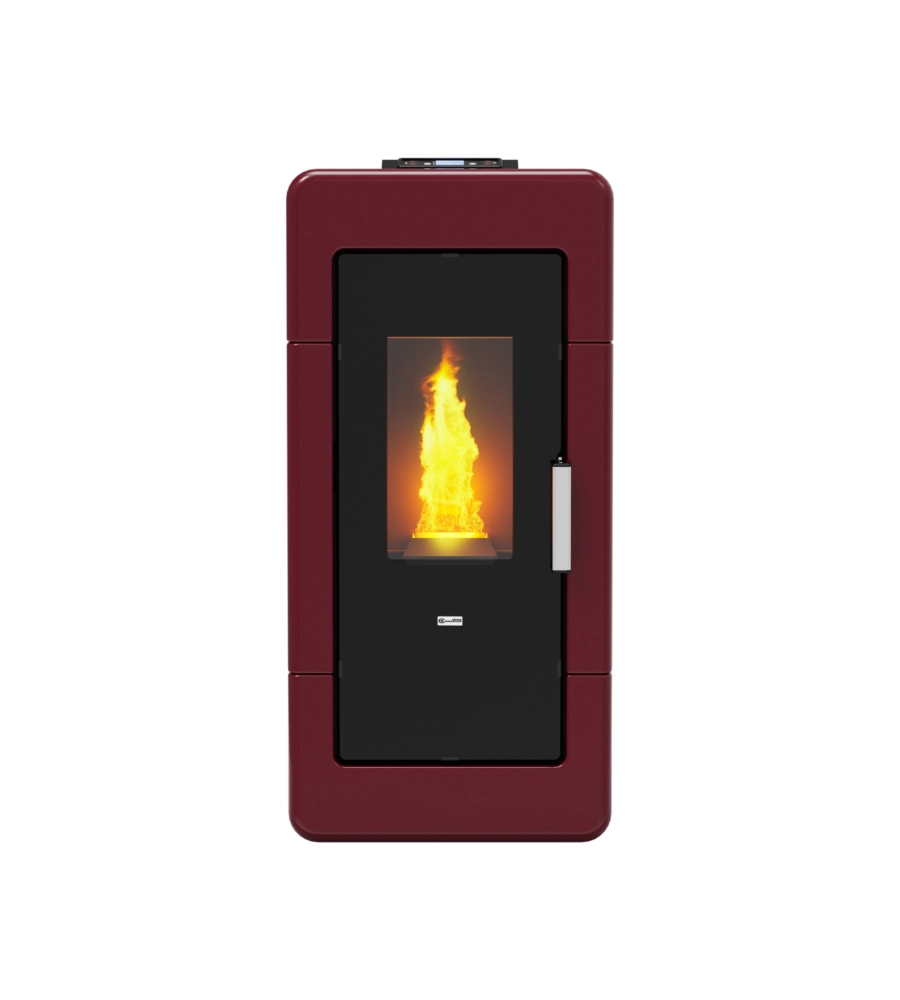 TERMOSTUFA A PELLET CANADIAN STOVE "IDRO CERAMIC 14" BORDEAUX 13,8 KW