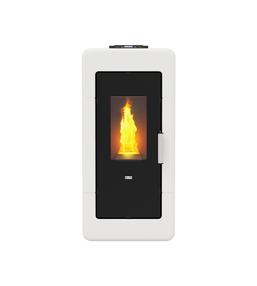 TERMOSTUFA A PELLET CANADIAN STOVE "IDRO CERAMIC 14" BIANCO 13,8 KW