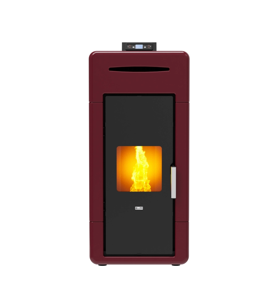 TERMOSTUFA A PELLET CANADIAN STOVE "IDRO CERAMIC 24" BORDEAUX 21,9 KW