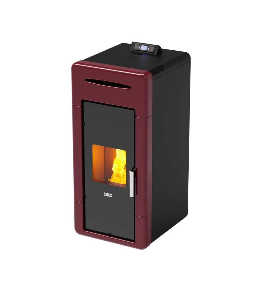 TERMOSTUFA A PELLET CANADIAN STOVE "IDRO CERAMIC 24" BORDEAUX 21,9 KW