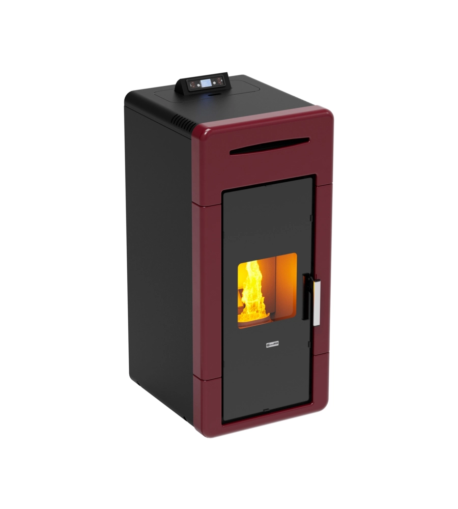 TERMOSTUFA A PELLET CANADIAN STOVE "IDRO CERAMIC 24" BORDEAUX 21,9 KW