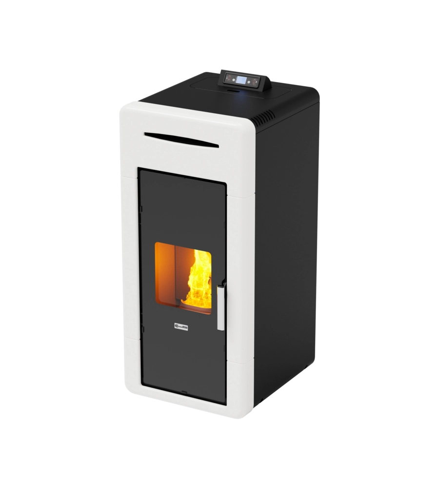 TERMOSTUFA A PELLET CANADIAN STOVE "IDRO CERAMIC 24" BIANCO 21,9 KW