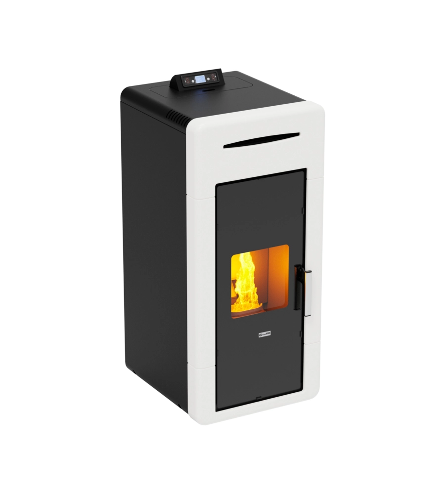 TERMOSTUFA A PELLET CANADIAN STOVE "IDRO CERAMIC 24" BIANCO 21,9 KW