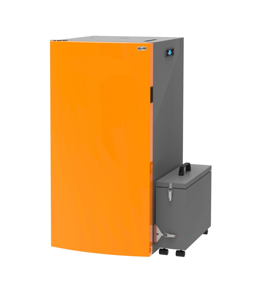 CALDAIA A PELLET CANADIAN STOVE "COMPATTA 34" CON BRUCIATORE AUTOPULENTE E COMPATTATORE CENERI 34 KW