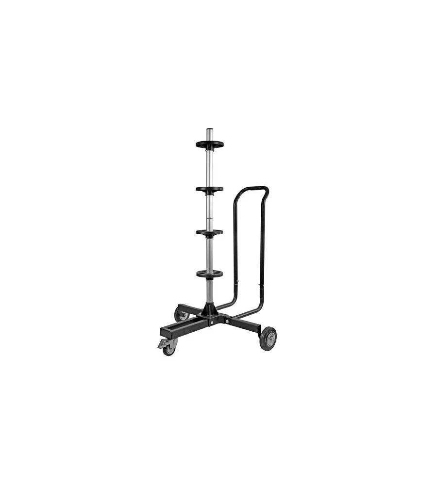 CARRELLO PORTA CERCHI E PNEUMATICI LAMPA CON SUPPORTO AD ASTA, PORTATA MASSIMA 100 KG - 15957