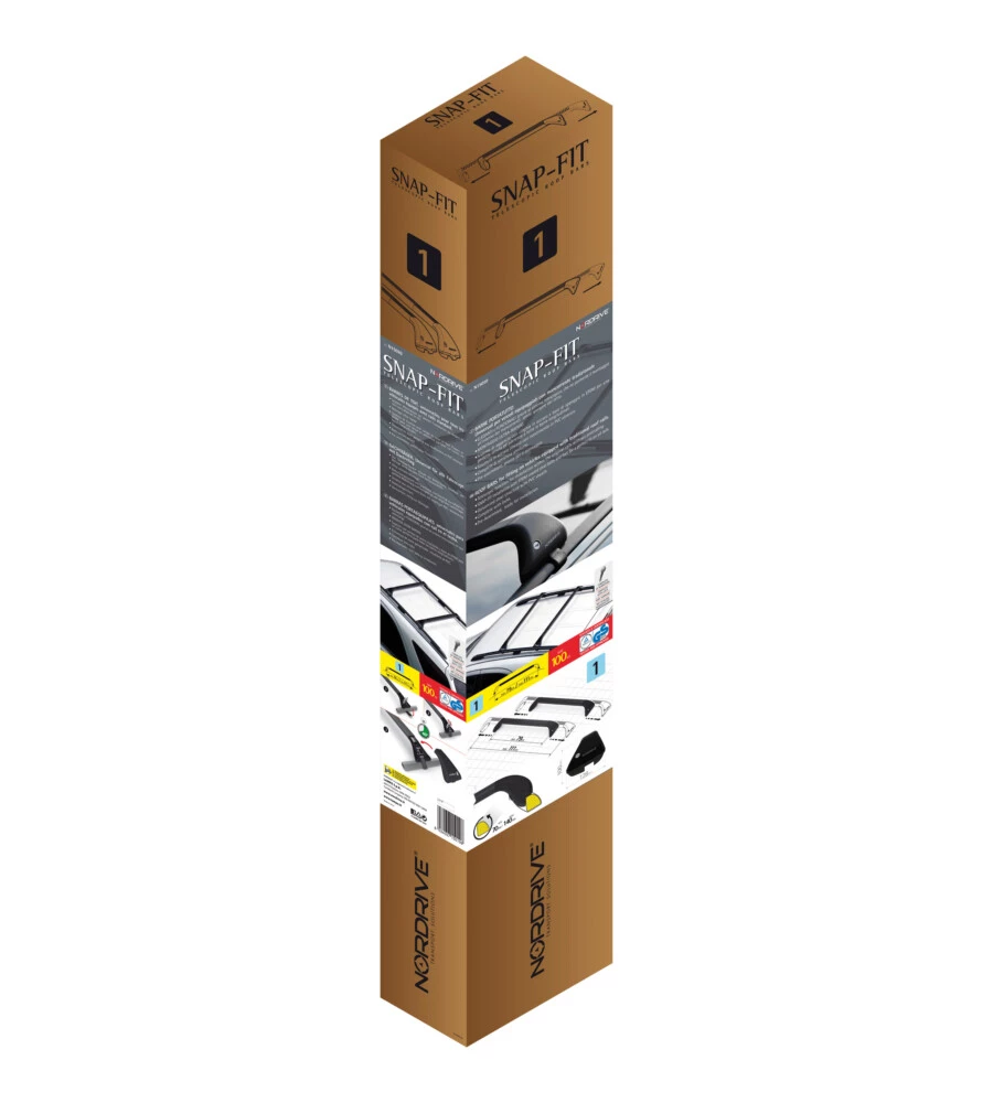 COPPIA BARRE PORTATUTTO SNAP-FIT STEEL TELESCOPICHE IN ACCIAIO - MIS. 1 - 80÷111 CM  N15010