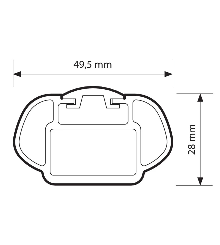 COPPIA BARRE PORTATUTTO IN ALLUMINIO RAIL PRO - L - 127 CM  N15036