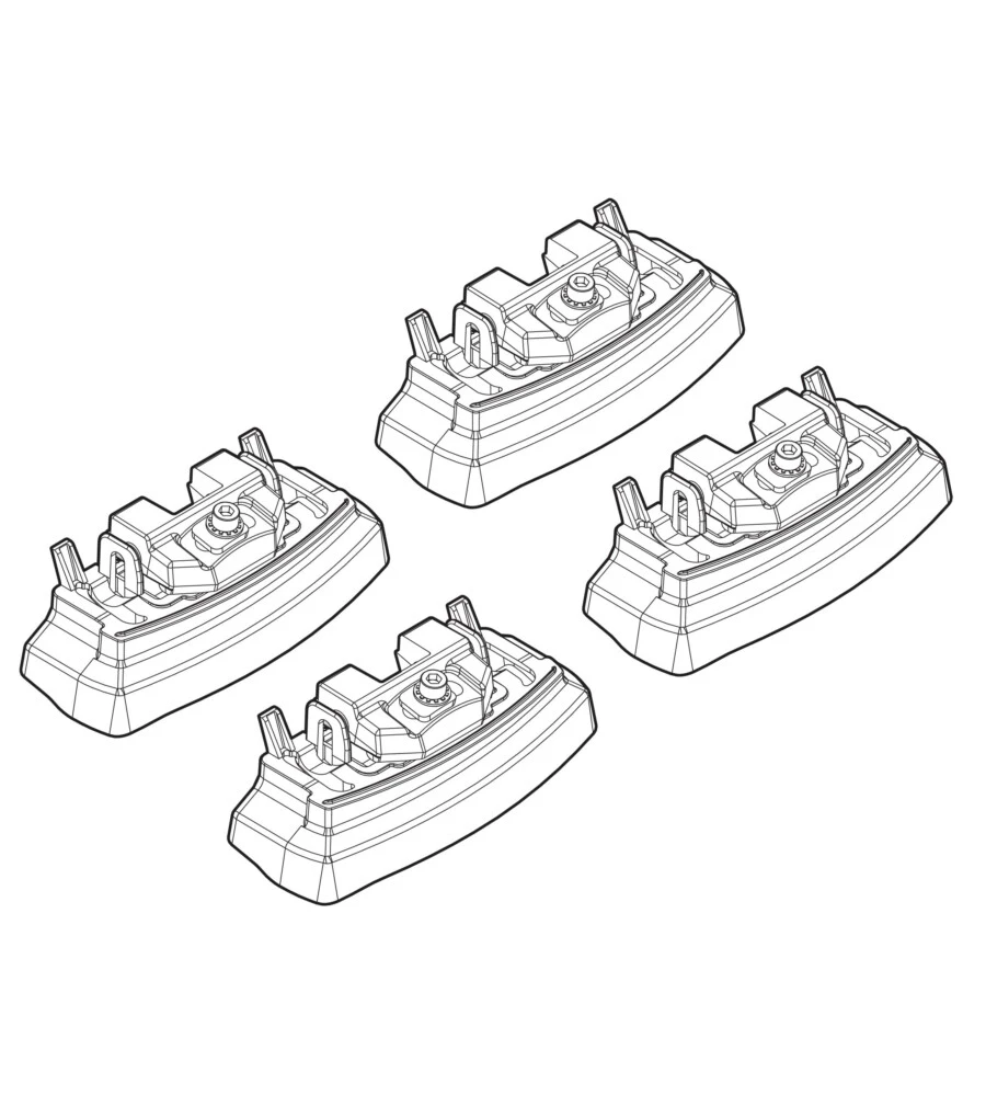KIT ATTACCHI PER BARRE AUTO PORTATUTTO CITROEN C4    AIRCROSS (NO RAILING  N21155