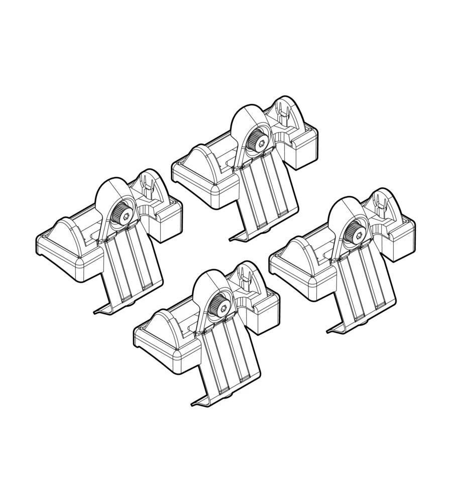 KIT ATTACCHI PER BARRE AUTO PORTATUTTO FIAT GRANDE PUNT 9/05, PUNTO EVO 10/0  N21056
