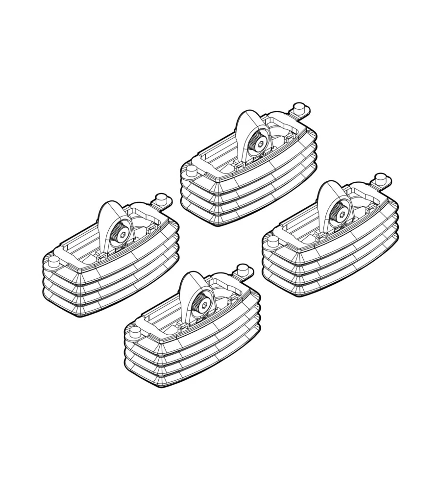 KIT ATTACCHI PER BARRE AUTO PORTATUTTO FIAT IDEA 1/04 LANCIA MUSA 9/04  N21020