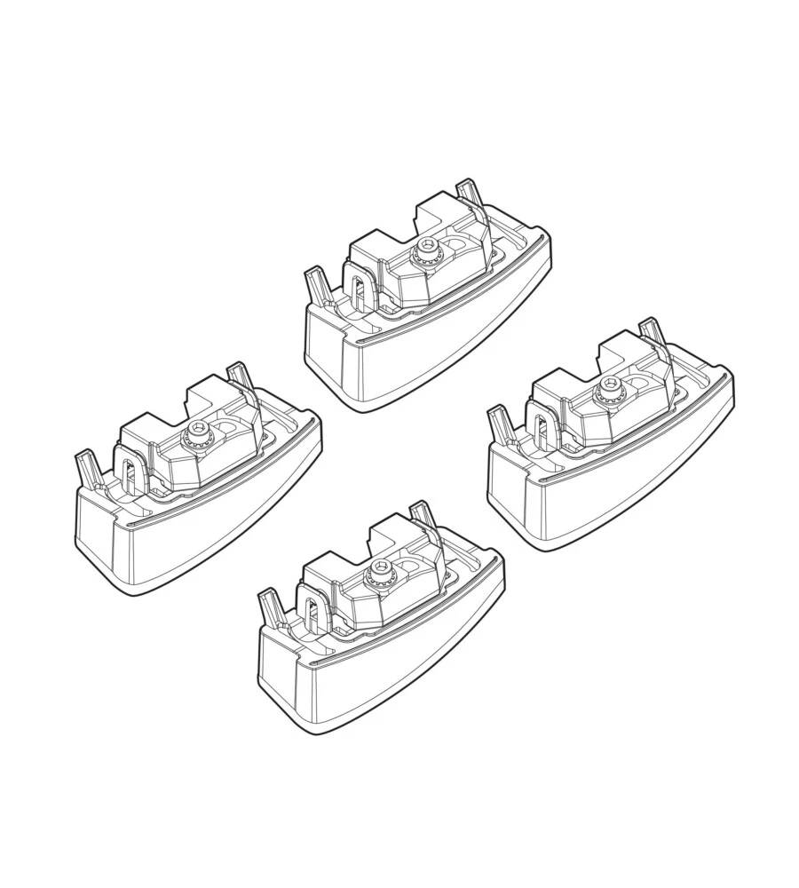 KIT ATTACCHI PER BARRE AUTO PORTATUTTO FIAT PANDA    (NO RAILING) 02/12  N21159