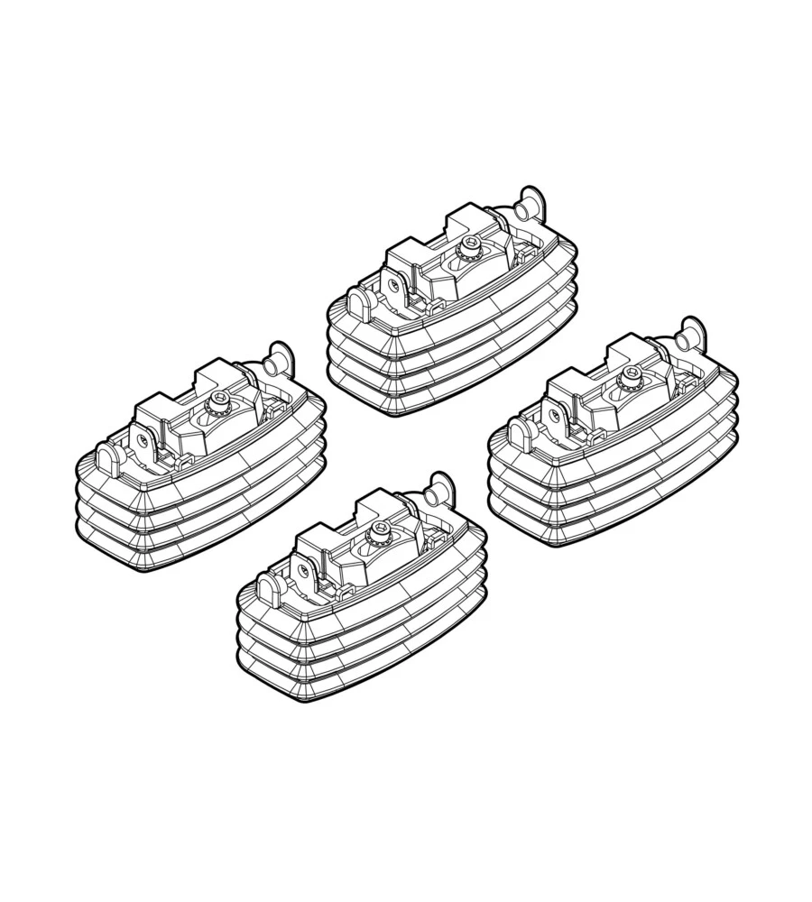 KIT ATTACCHI PER BARRE AUTO PORTATUTTO MERCEDES CLASA 3/5D 9/04,CLASSEB 5/05  N21037