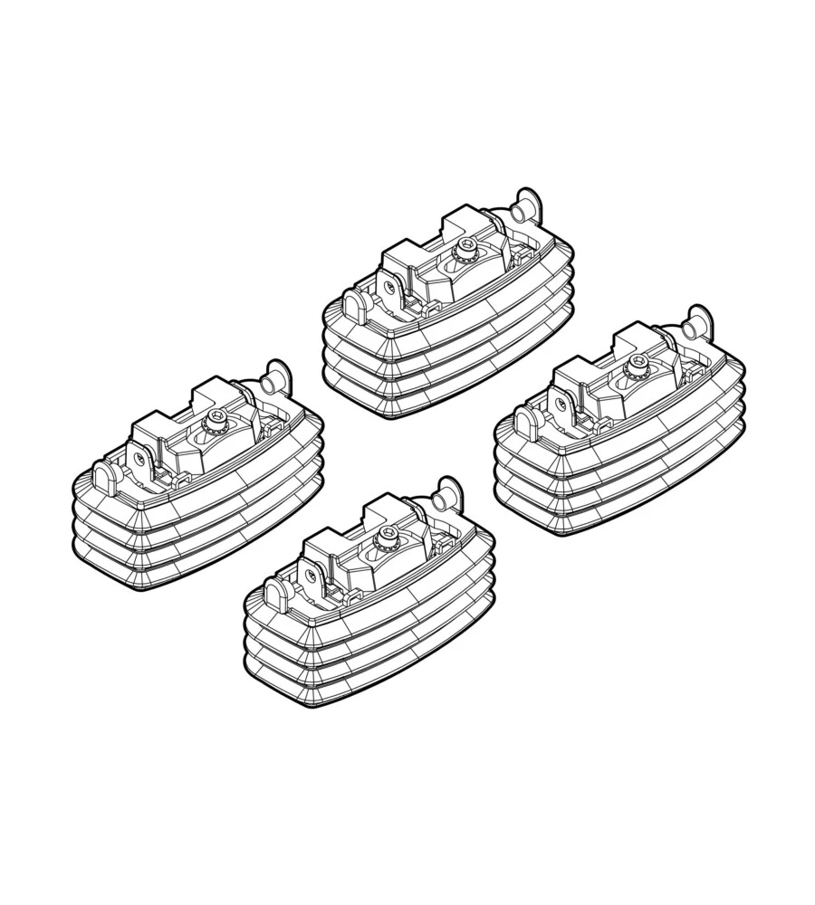 KIT ATTACCHI PER BARRE AUTO PORTATUTTO RENAULT MEGANE  3/5D 10/0211/08,SCEN  N21044