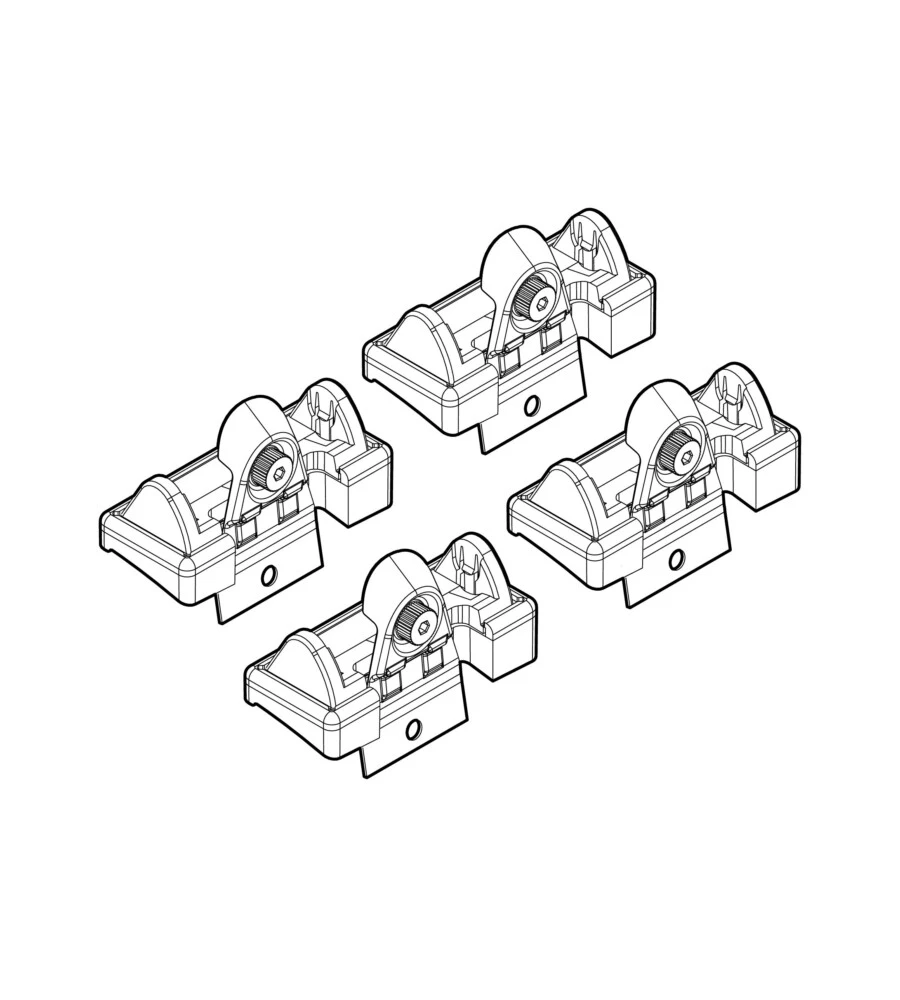KIT ATTACCHI PER BARRE AUTO PORTATUTTO RENAULT MODUS 5D 9/04,CLIO 5D 10/05,D  N21058