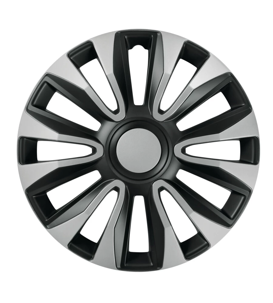 COPRICERCHI PER AUTO AVALONE SILVER & BLACK - Ø 13"  31620