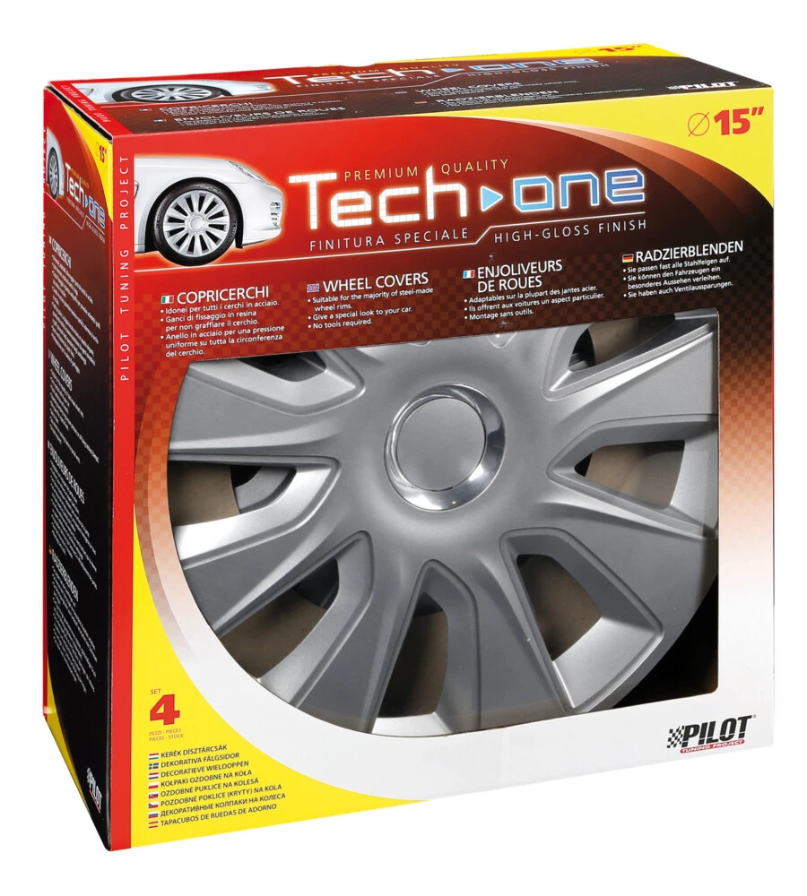 COPRICERCHI PER AUTO "STRATOS RC SILVER" - Ø 15" PILOT  31597