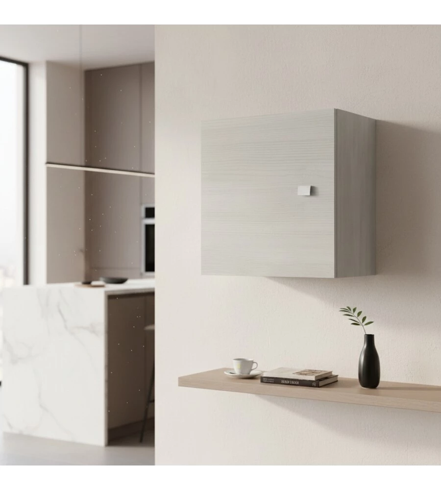 PENSILE CUBO ROVERE BIANCO 45x45x15,5 CM