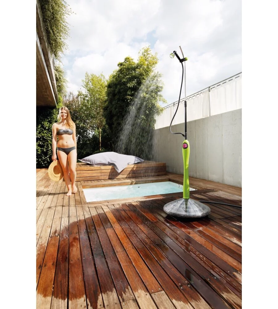 DOCCIA SOLARE SUNNY STYLE PREMIUM CON ACQUA CALDA DA ESTERNO - VERDE