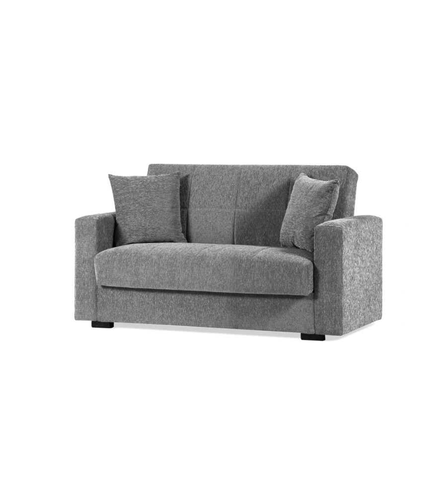 DIVANO LETTO "NORA" 2 POSTI GRIGIO, 155X80X87 CM