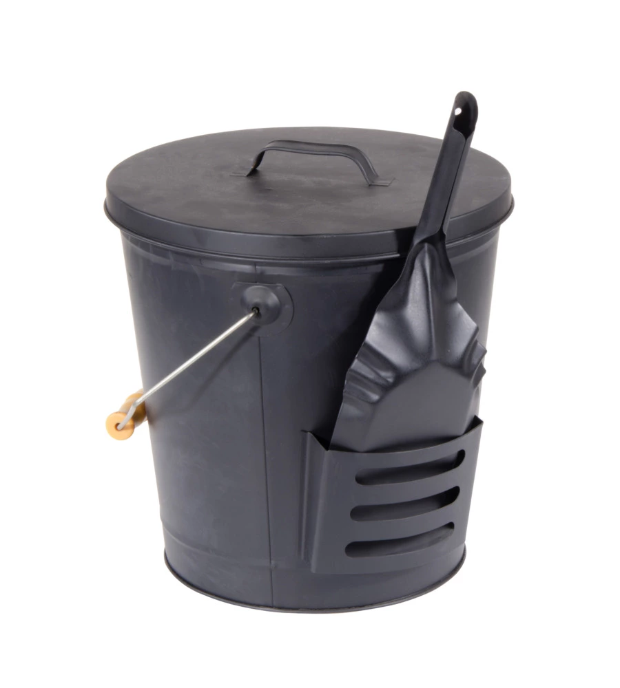 SET SECCHIO CON PALETTA PER RACCOLTA CENERE DA 21 LT CON MANICO
