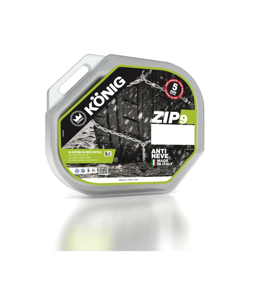 CATENE DA NEVE MADE IN ITALY PER AUTO "ZIP 9" CODICE MISURA 097 - KONIG.