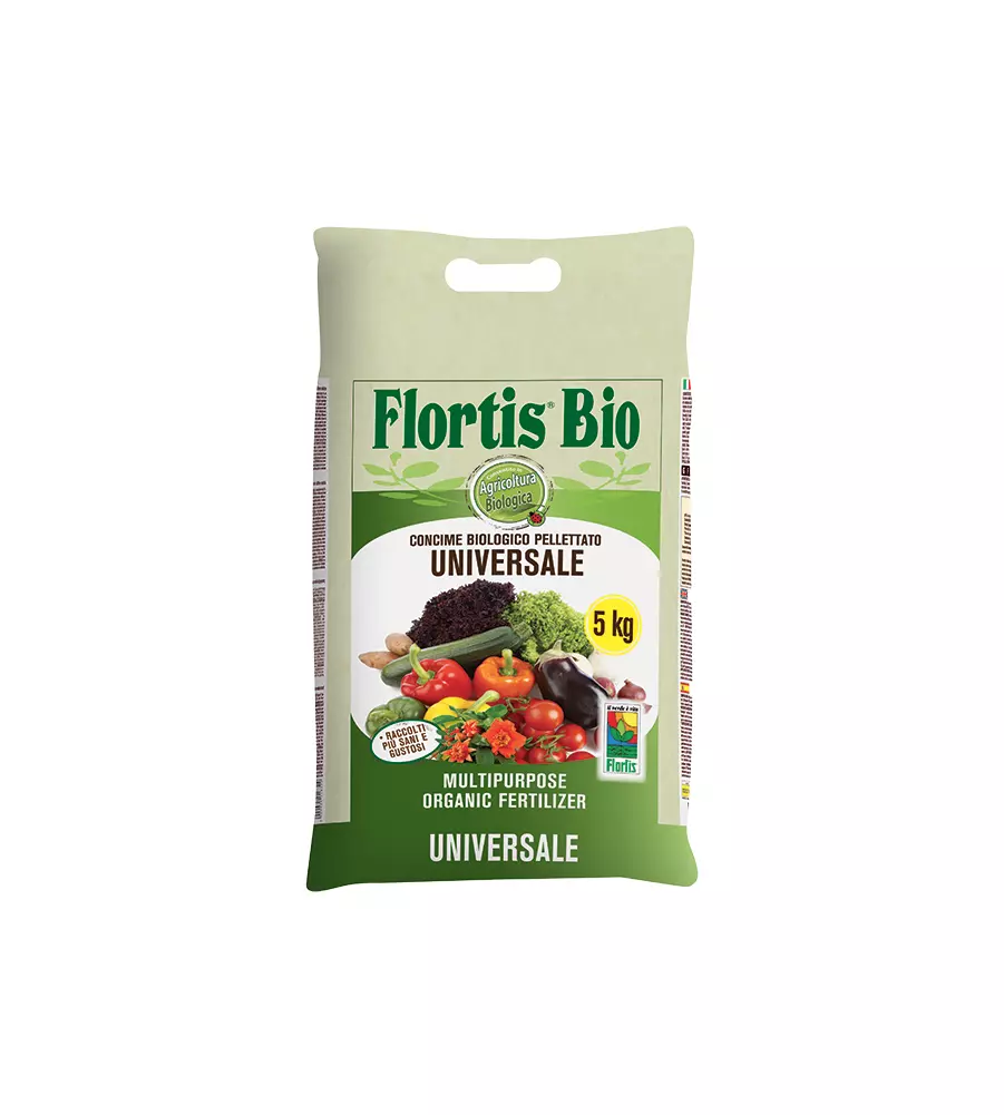 CONCIME BIOLOGICO PELLETTATO UNIVERSALE FLORTIS 5 KG