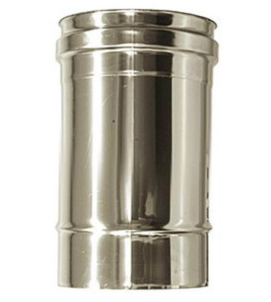 ELEMENTO DIRITTO 0,25 MT PARETE DOPPIA INOX, DN 130/180 MM