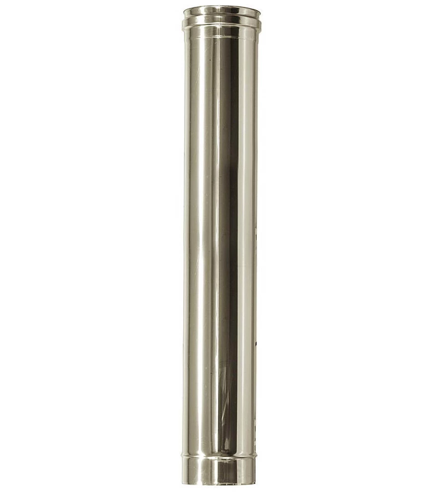 ELEMENTO DIRITTO 1 MT PARETE DOPPIA INOX, 100/150 MM