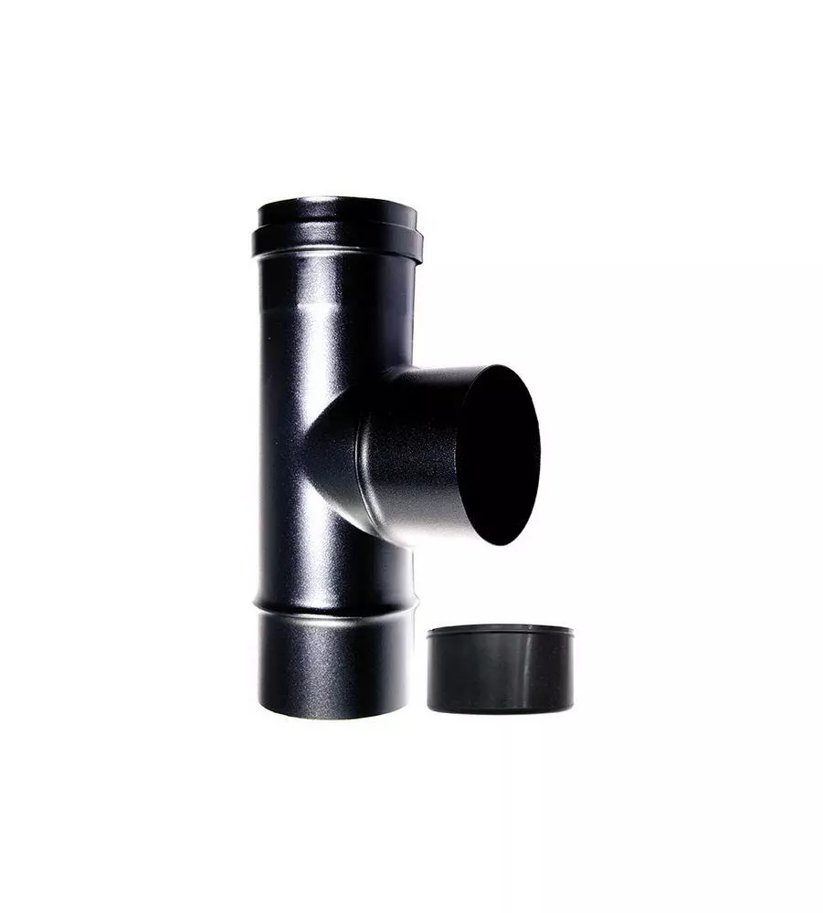 RACCORDO A TEE 90° FM-M DN 80 MM NERO SMALTATO